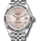 Rolex Steel and White Gold Datejust - 31 MM - Jubilee Bracelet - Fluted Bezel - Pink Roman Dial - 278274 prj