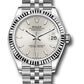 Rolex Steel and White Gold Datejust - 31 MM - Jubilee Bracelet - Fluted Bezel - Silver Index Dial - 278274 sij