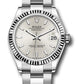 Rolex Steel and White Gold Datejust - 31 MM - Oyster Bracelet - Fluted Bezel - Silver Index Dial - 278274 sio