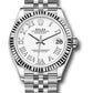 Rolex Steel and White Gold Datejust - 31 MM - Jubilee Bracelet - Fluted Bezel - White Roman Dial - 278274 wrj