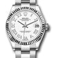 Rolex Steel and White Gold Datejust - 31 MM - Oyster Bracelet - Fluted Bezel - White Roman Dial - 278274 wro