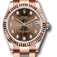 Rolex Everose Gold Datejust - 31 MM - Oyster Bracelet - Fluted Bezel - Chocolate Diamond Dial - 278275 chodo