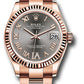 Rolex Everose Gold Datejust - 31 MM - Oyster Bracelet - Fluted Bezel - Rhodium Diamond Six Dial - 278275 dkrhdr6o