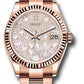 Rolex Everose Gold Datejust - 31 MM - Oyster Bracelet - Fluted Bezel - Diamond Paved Butterfly Dial - 278275 pmopbo