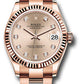 Rolex Everose Gold Datejust - 31 MM - Oyster Bracelet - Fluted Bezel - Rosé Diamond Dial - 278275 rsdo