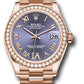 Rolex Everose Gold Datejust - 31 MM - President Bracelet - Diamond Bezel - Aubergine Diamond Six Dial - 278285RBR aubdr6p