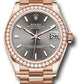 Rolex Everose Gold Datejust - 31 MM - President Bracelet - Diamond Bezel -  Rhodium Index Dial - 278285RBR dkrhip