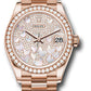 Rolex Everose Gold Datejust - 31 MM - President Bracelet - Diamond Bezel - Diamond Paved Butterfly Dial - 278285RBR pmopbp