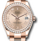 Rolex Everose Gold Datejust - 31 MM - Oyster Bracelet - Diamond Bezel - Rosé Roman Dial - 278285RBR rsro