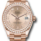 Rolex Everose Gold Datejust - 31 MM - President Bracelet - Diamond Bezel - Rosé Roman Dial - 278285RBR rsrp