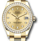 Rolex Yellow Gold Datejust - 31 MM - Oyster Bracelet - Diamond Bezel - Champagne Diamond Dial - 278288RBR chdo