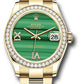 Rolex Yellow Gold Datejust - 31 MM - Oyster Bracelet - Diamond Bezel - Malachite Diamond Six and Nine Dial - 278288RBR madr69o