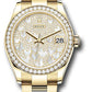 Rolex Yellow Gold Datejust - 31 MM - Oyster Bracelet - Diamond Bezel - Paved Mother-of-Pearl Butterfly Dial - 278288RBR pmopbo