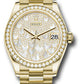 Rolex Yellow Gold Datejust - 31 MM - President Bracelet - Diamond Bezel - Paved Mother-of-Pearl Butterfly Dial - 278288RBR pmopbp