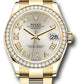 Rolex Yellow Gold Datejust - 31 MM - Oyster Bracelet - Diamond Bezel - Silver Diamond Six Dial - 278288RBR sdr6o