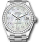 Rolex White Gold Datejust - 31 MM - President Bracelet - Diamond Bezel - Mother-Of-Pearl Diamond Dial - 278289RBR mdp