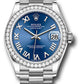 Rolex White Gold Datejust - 31 MM - President Bracelet - Diamond Bezel - Bright Blue Roman Dial - 278289rbr blrp