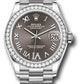 Rolex White Gold Datejust - 31 MM - President Bracelet - Diamond Bezel - Dark Grey Diamond Roman Dial - 278289rbr dkgdr6p