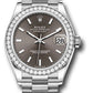 Rolex White Gold Datejust - 31 MM - President Bracelet - Diamond Bezel - Dark Grey Index Dial - 278289rbr dkgip