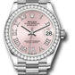 Rolex White Gold Datejust - 31 MM - President Bracelet - Diamond Bezel - Pink Diamond Roman Dial - 278289rbr pdr6p