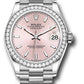 Rolex White Gold Datejust - 31 MM - President Bracelet - Diamond Bezel - Pink Index Dial - 278289rbr pip