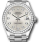 Rolex White Gold Datejust - 31 MM - President Bracelet - Diamond Bezel - Silver Diamond Dial - 278289rbr sdp