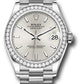 Rolex White Gold Datejust - 31 MM - President Bracelet - Diamond Bezel - Silver Index Dial - 278289rbr sip