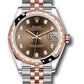 Rolex Steel and Everose Gold Datejust - 31 MM - Jubilee Bracelet - 24 Diamond Bezel - chocolate  Roman Dial - 278341RBR chodj