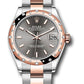 Rolex Steel and Everose Gold Datejust - 31 MM - Oyster Bracelet - 24 Diamond Bezel -  Dark Rhodium Index Dial - 278341RBR dkrhio