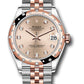 Rolex Steel and Everose Gold Datejust - 31 MM - Jubilee Bracelet - 24 Diamond Bezel - Rose Diamond Dial - 278341RBR rodj