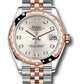 Rolex Steel and Everose Gold Datejust - 31 MM - Jubilee Bracelet - 24 Diamond Bezel -  Silver Diamond Dial - 278341RBR sdj