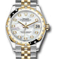 Rolex Steel and Yellow Gold Datejust - 31 MM - Jubilee Bracelet - Domed Diamond Bezel - Mother-of-Pearl Diamond Dial - 278343 mdj