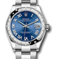 Rolex Steel and White Gold Datejust - 31 MM - Oyster Bracelet - Domed 24 Diamond Bezel - Blue Roman Dial - 278344RBR blro