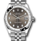 Rolex Steel and White Gold Datejust - 31 MM - Jubilee Bracelet - Domed 24 Diamond Bezel - Dark Grey Diamond Dial - 278344RBR dkgdj