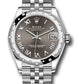 Rolex Steel and White Gold Datejust - 31 MM - Jubilee Bracelet - Domed 24 Diamond Bezel - Dark Grey Roman Dial - 278344RBR dkgrj