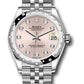 Rolex Steel and White Gold Datejust - 31 MM - Jubilee Bracelet - Domed 24 Diamond Bezel - Pink Diamond Dial - 278344RBR pdj