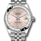 Rolex Steel and White Gold Datejust - 31 MM - Jubilee Bracelet - Domed 24 Diamond Bezel - Pink Index Dial - 278344RBR pij