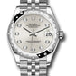 Rolex Steel and White Gold Datejust - 31 MM - Jubilee Bracelet - Domed 24 Diamond Bezel - Silver Diamond Dial - 278344RBR sdj