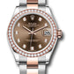 Rolex Steel and Everose Gold Datejust - 31 MM - Oyster Bracelet - 46 Diamond Bezel - Chocolate Diamond Dial - 278381RBR chodo