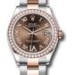 Rolex Steel and Everose Gold Datejust - 31 MM - Oyster Bracelet - 46 Diamond Bezel - Chocolate Diamond Roman VI Dial - 278381RBR chodr6o