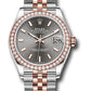 Rolex Steel and Everose Gold Datejust - 31 MM - Jubilee Bracelet - 46 Diamond Bezel -  Dark Rhodium Index Dial - 278381RBR dkrhij