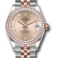 Rolex Steel and Everose Gold Datejust - 31 MM - Jubilee Bracelet - 46 Diamond Bezel - Rosé Roman Dial - 278381RBR rorj