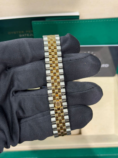 Rolex Steel and Yellow Gold Datejust - 31 MM - Jubilee Bracelet - Diamond Bezel - Dark Grey Diamond Dial - 278383RBR-0022