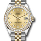 Rolex Steel and Yellow Gold Datejust - 31 MM - Jubilee Bracelet - Diamond Bezel - Champagne Diamond Dial - 278383RBR chdj