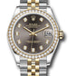 Rolex Steel and Yellow Gold Datejust - 31 MM - Jubilee Bracelet - Diamond Bezel - Dark Grey Diamond Dial - 278383RBR dkgdj