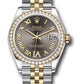 Rolex Steel and Yellow Gold Datejust - 31 MM - Jubilee Bracelet - Diamond Bezel - Dark Grey Diamond Roman Six Dial - 278383RBR dkgdr6j