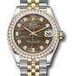 Rolex Steel and Yellow Gold Datejust - 31 MM - Jubilee Bracelet - Diamond Bezel - Dark Mother-of-Pearl Diamond Dial - 278383RBR dkmdj