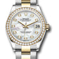 Rolex Steel and Yellow Gold Datejust - 31 MM - Oyster Bracelet - Diamond Bezel - Mother-of-Pearl Diamond Dial - 278383RBR mdo