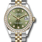 Rolex Steel and Yellow Gold Datejust - 31 MM - Jubilee Bracelet - Diamond Bezel - Olive Green Diamond Dial - 278383RBR ogdj