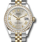 Rolex Steel and Yellow Gold Datejust - 31 MM - Jubilee Bracelet - Diamond Bezel - Silver Diamond Roman Six Dial - 278383RBR sdr6j